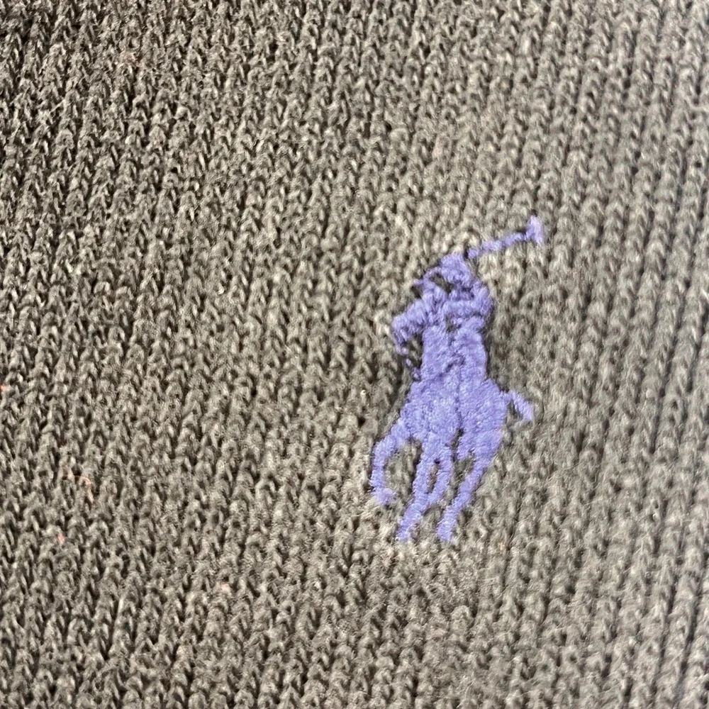 Polo Ralph Lauren Quarter‎ Zip Pullover Mens L Black Cotton Casual Preppy Sporty